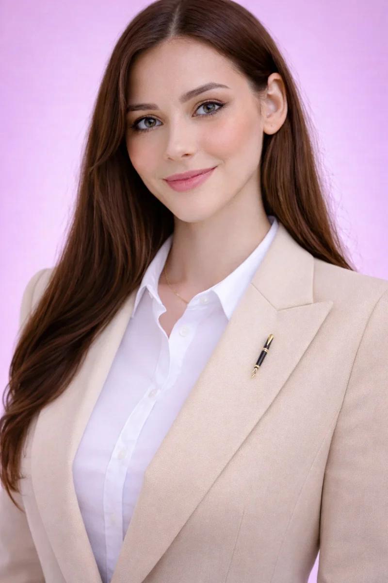 Gold Detaylı Kalem Tasarım Broş